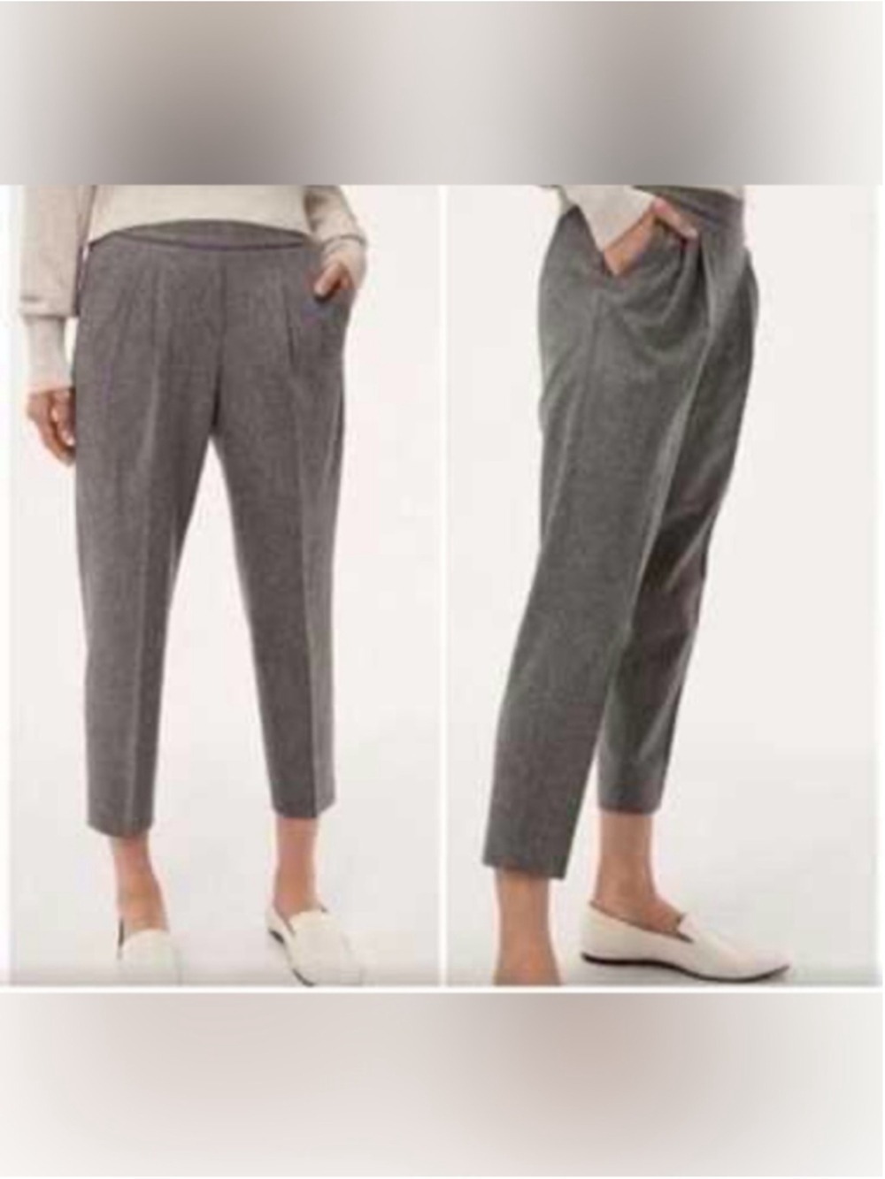 Babaton Houndstooth Wool Classic Rise Tapered Leg Grazer Crop size 10